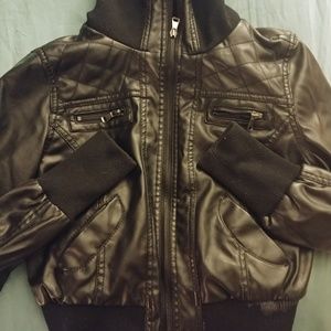 Black Faux Leather Jacket